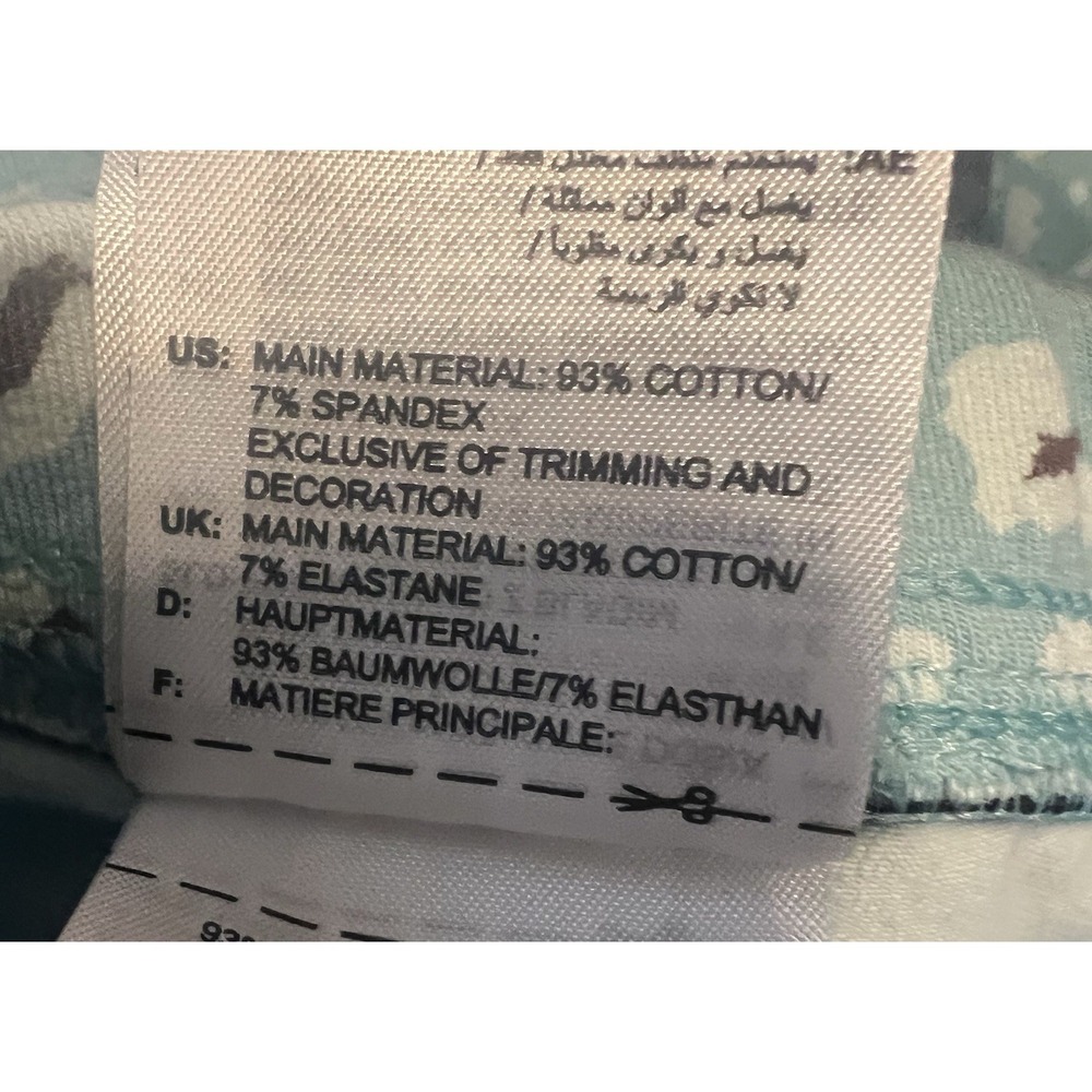 Adidas Women's L Teal Leopard Print Leggings Athletic Yoga Pants‎ - Picture 6 of 6